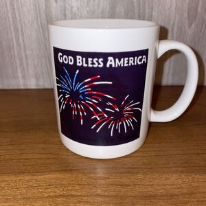Linyi 10oz Wondermugs USA God Bless America Heat Sensitive Hot Cold Change Mug